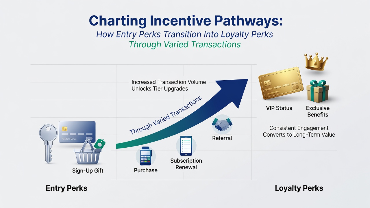 Dashboard view of loyalty tier progression linked to multiple payment transactions in a handheld gaming session
