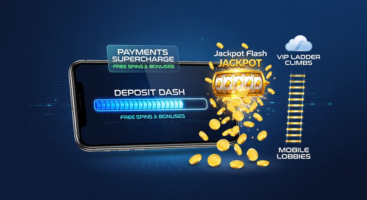 Mobile casino lobby displaying instant deposit bonuses unlocking free spins and VIP tiers