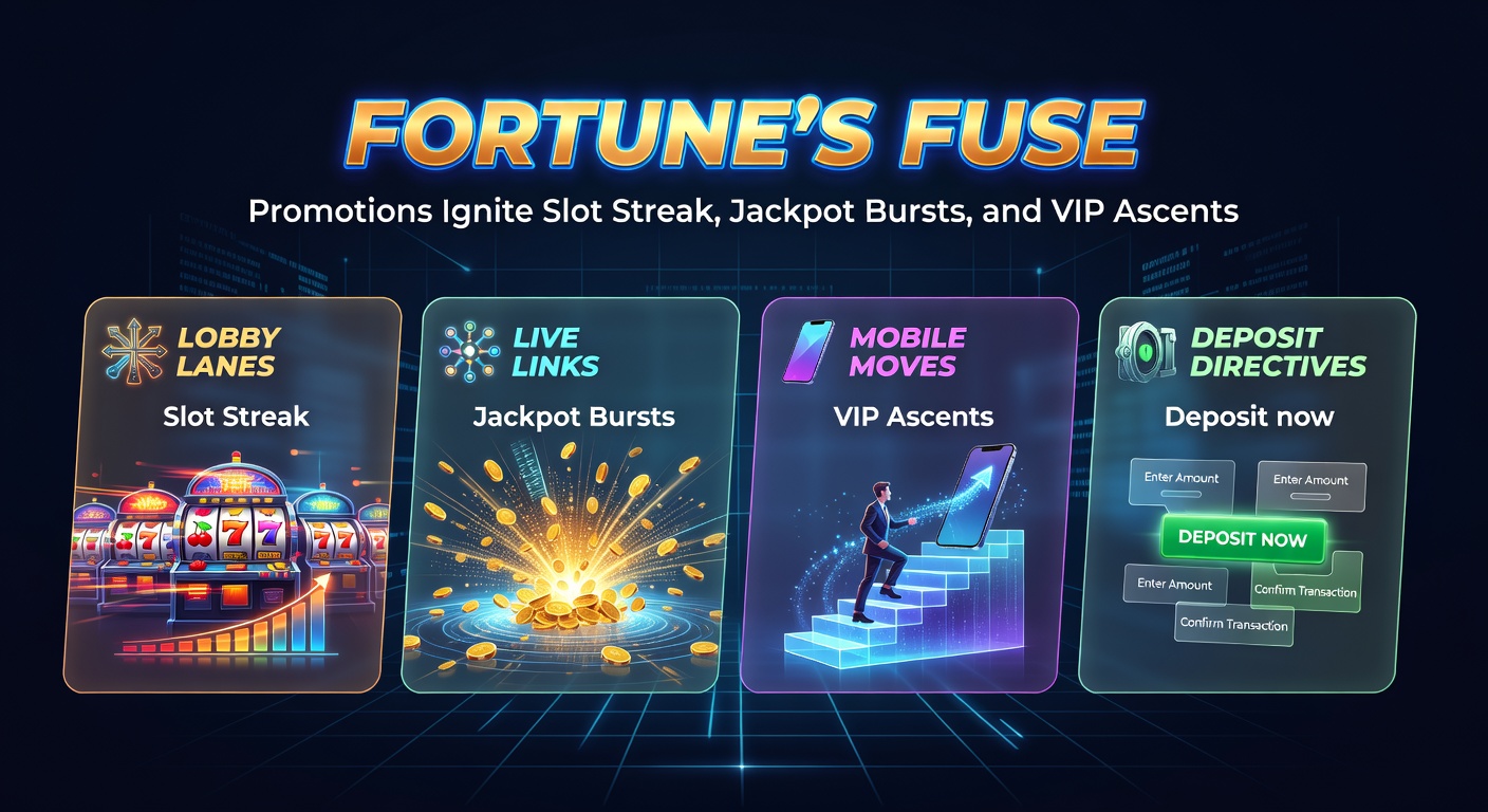 Vibrant casino lobby interface showing slot promotions, live dealer links, and mobile deposit options igniting player streaks
