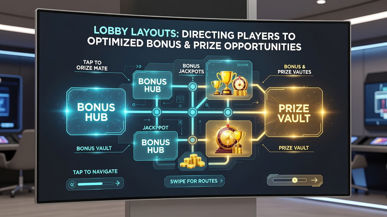 Close-up of mobile lobby with highlighted bonus tiles and progress indicators for rewards