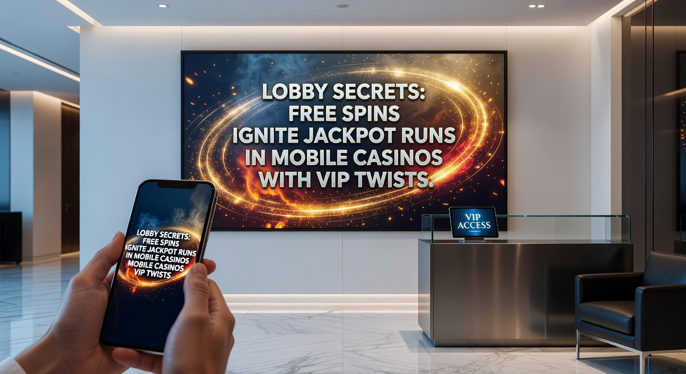 Vibrant mobile casino lobby displaying free spins promotions and glowing jackpot counters, highlighting VIP-exclusive offers