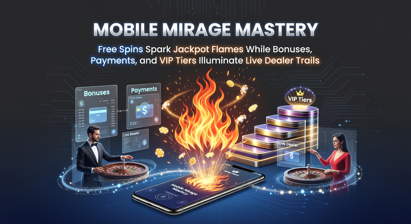 Vibrant mobile casino interface displaying spinning reels with jackpot flames and live dealer tables glowing under VIP spotlights