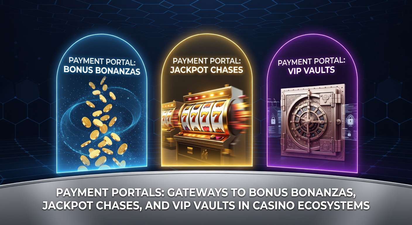 Digital payment gateway interface displaying casino deposit options like e-wallets, cards, and crypto alongside bonus icons and jackpot meters