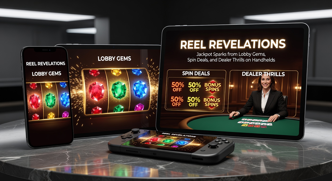 Vibrant mobile casino lobby displaying colorful slot reels, jackpot meters glowing brightly, and live dealer tables inviting players with real-time action