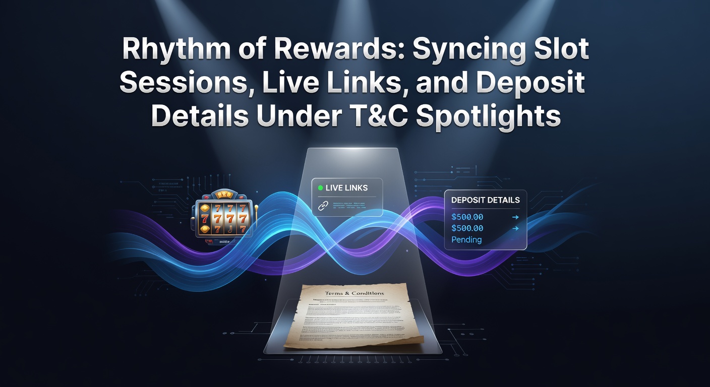 Vibrant slot machine reels spinning alongside live dealer tables and glowing deposit icons, illustrating synced casino rewards under terms and conditions