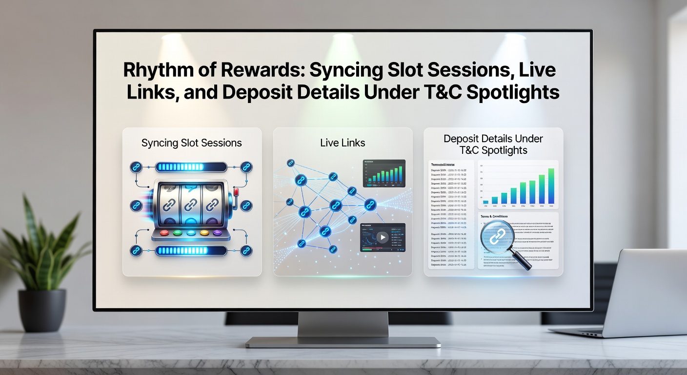 Dynamic graphic of slot rewards flowing into live dealer streams and deposit matchups, highlighted by T&C clauses in a casino interface