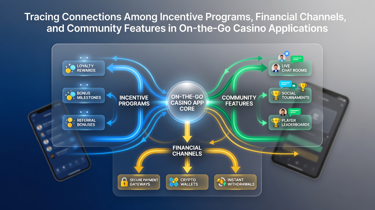 Mobile casino app interface showing bonus promotions and payment options integrated with user community sections